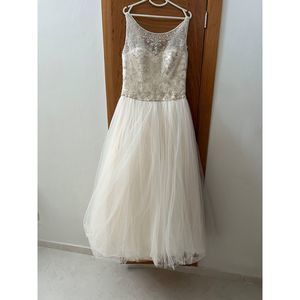 White Oleg Cassini Size 12 Ball gown dress